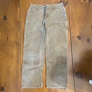 tan/khaki double knee carhartt women’s pants